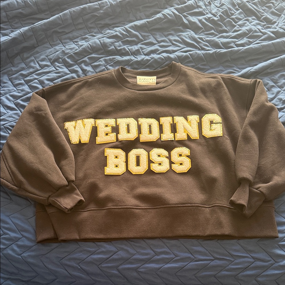 Judith March Wedding Boss Crop Sweatshirt